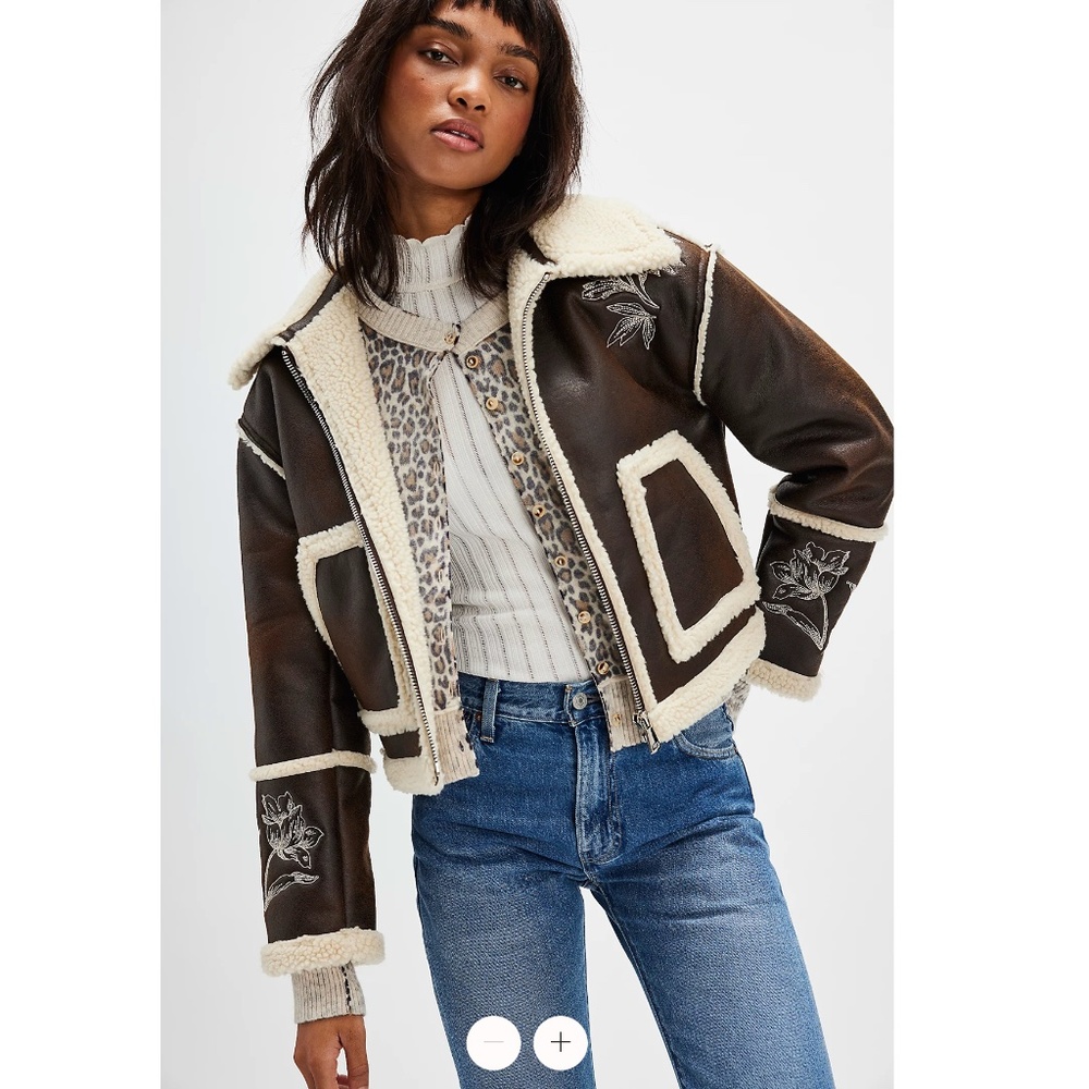 NWT Free People x Driftwood Silas Shearling Jacket